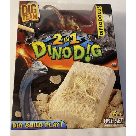 The Dig Team Dinosaur Toy 2 In 1 Dino Dig - Diplodocus New In Box - Picture 1 of 4